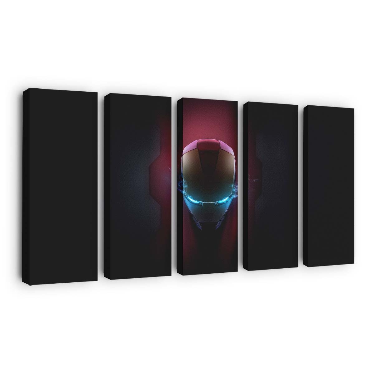 Leuchtender Blick Iron Man Minimal Leinwandbild - Wanddeko