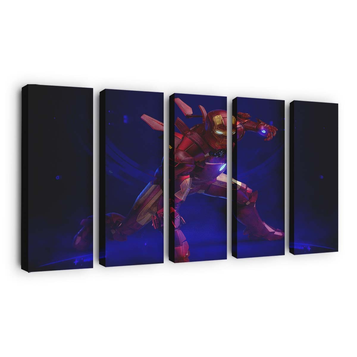 Holographischer Iron Man Mkiv Leinwandbild - Wanddeko