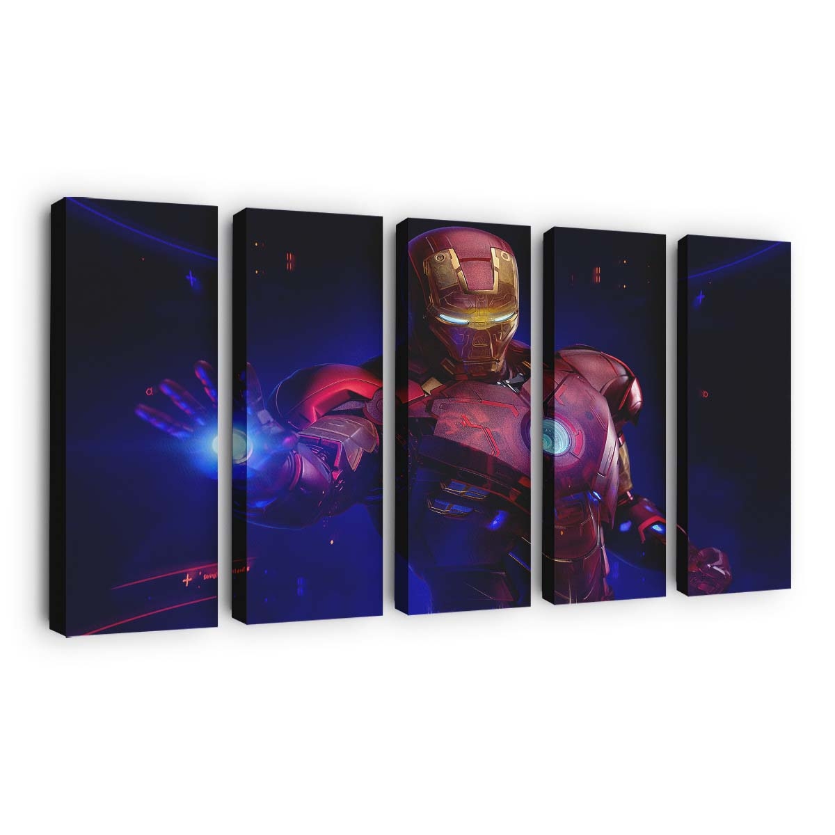 Holographischer Iron Man Mkiv 2 Leinwandbild - Wanddeko