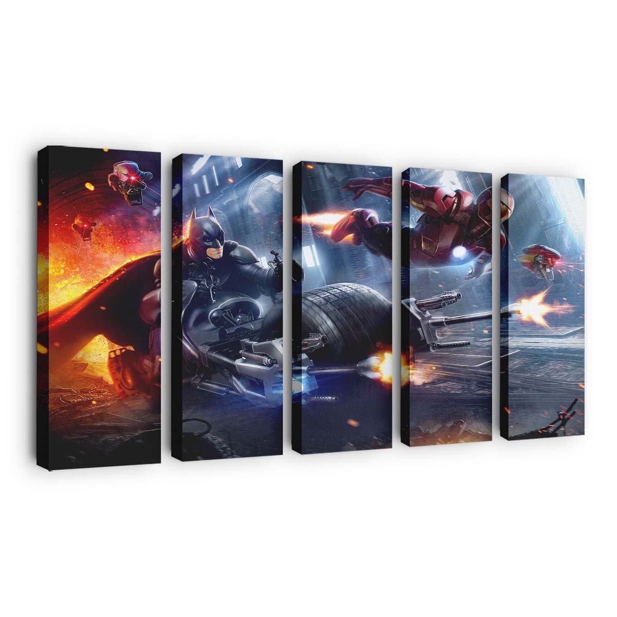Iron Man Batman Leinwandbild - Wanddeko