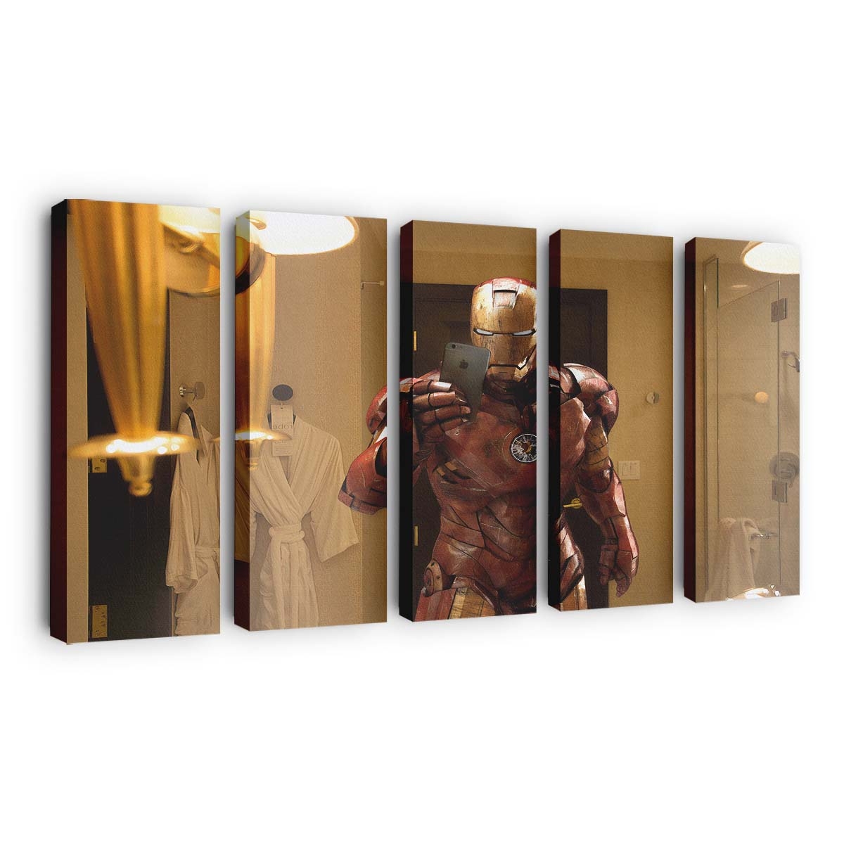 Iron Man Selfie-Zeit Leinwandbild - Wanddeko