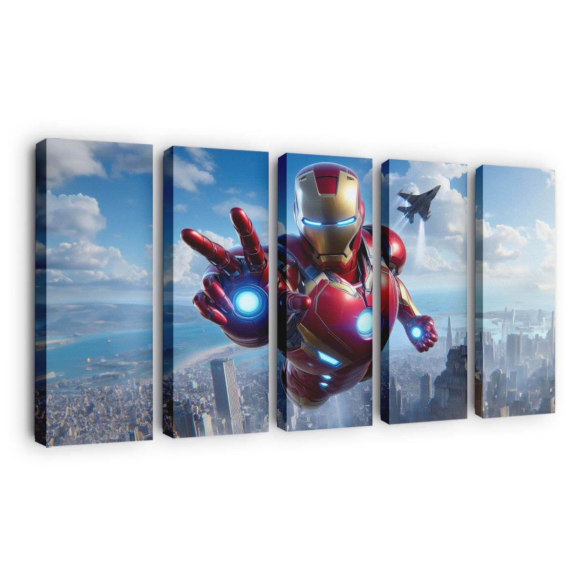 Iron Man Abenteuer hoch oben am Himmel Leinwandbild - Wanddeko