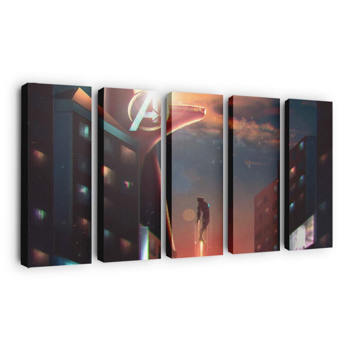 Iron Man Stark Tower Leinwandbild - Wanddeko