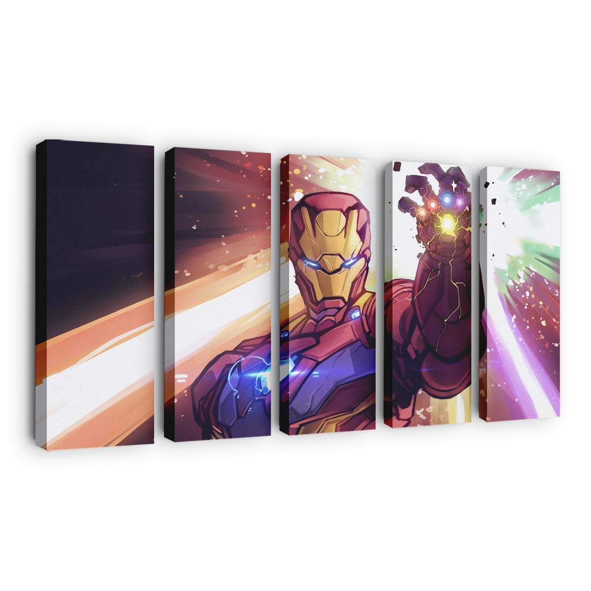 Iron Man Steine Leinwandbild - Wanddeko