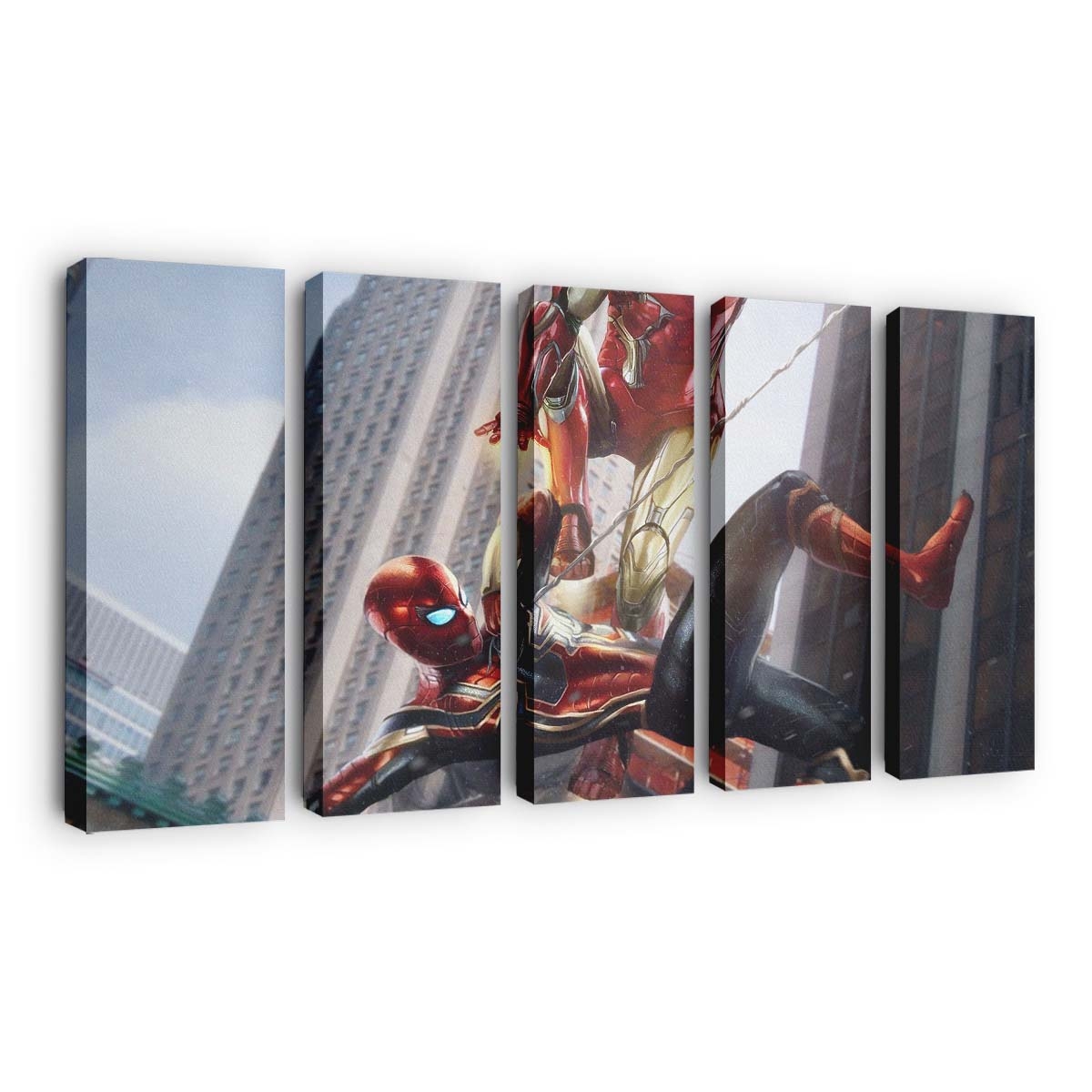 Iron Spider Vs Ironman Leinwandbild - Wanddeko