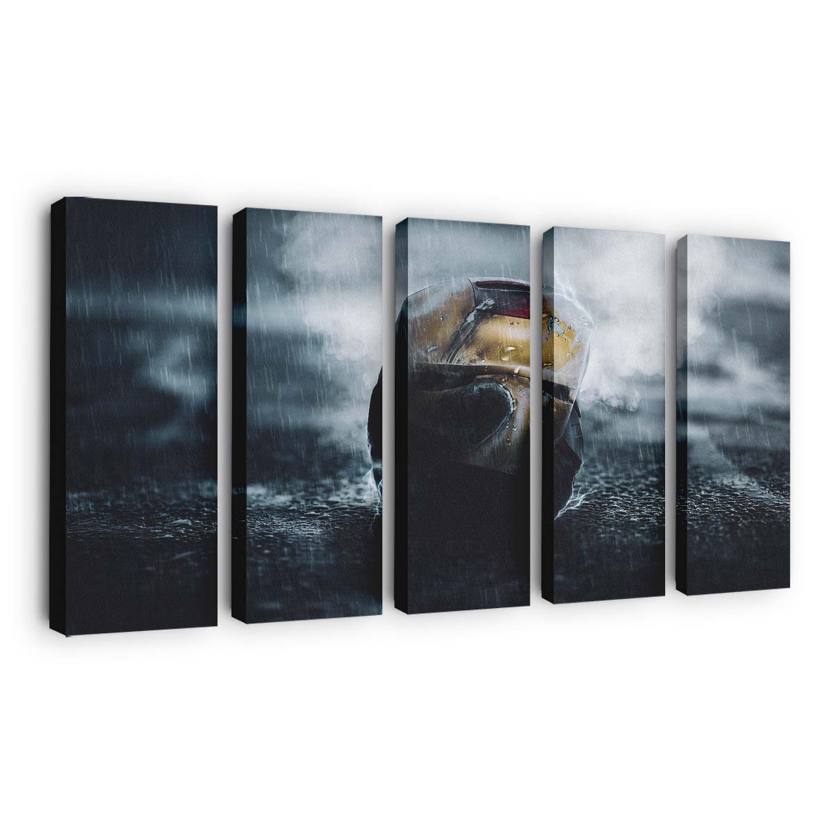 Left Iron Man Helmet Leinwandbild - Wanddeko