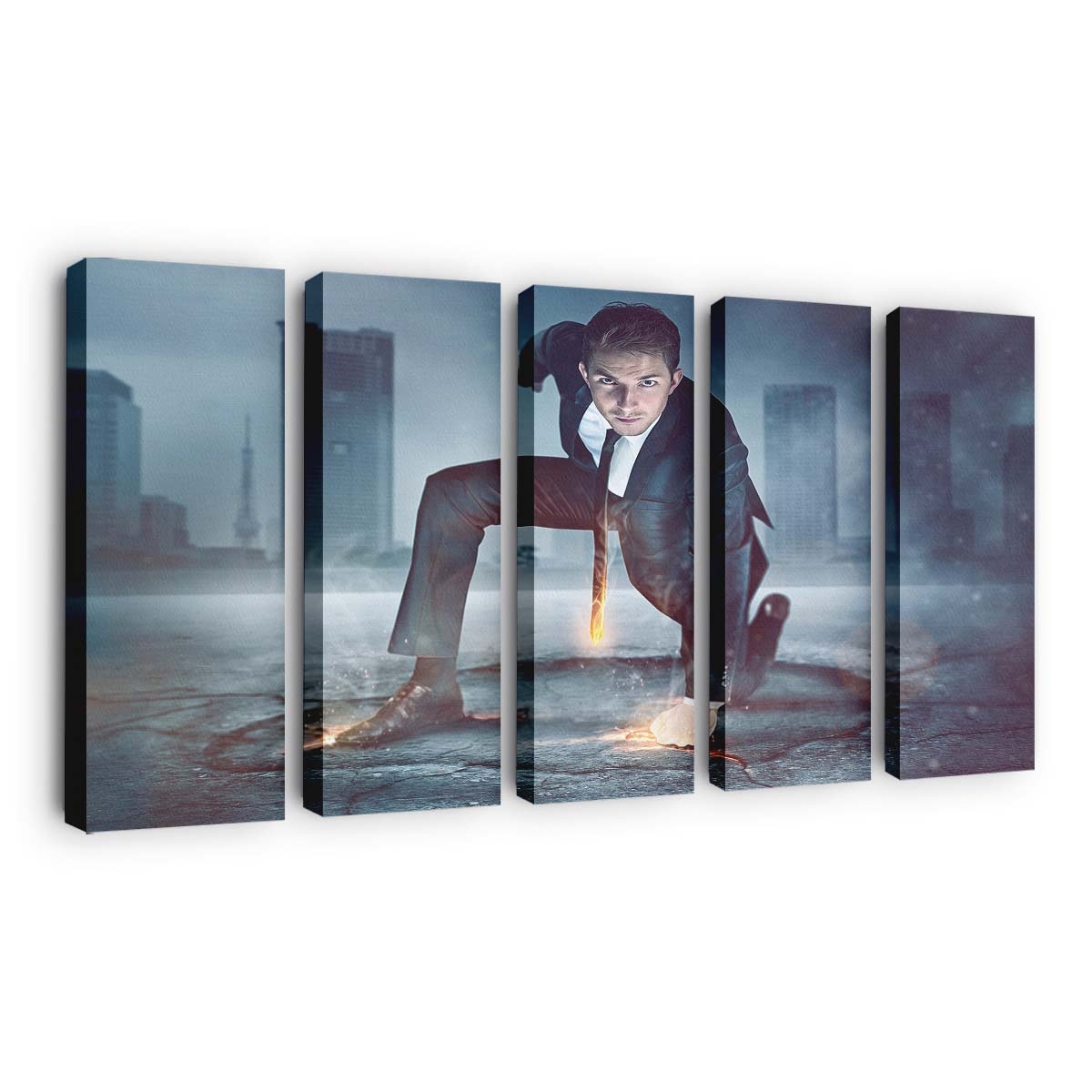 Office Boy As Iron Man Leinwandbild - Wanddeko