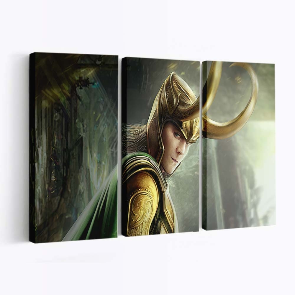 Loki Comic-Kunst Leinwandbild - Wanddeko