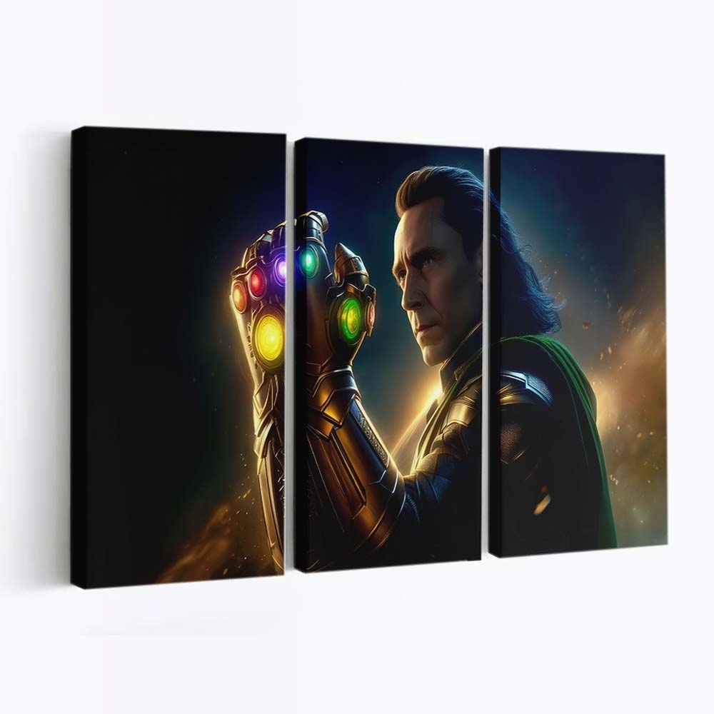 Loki Meister des Infinity Gauntlet Leinwandbild - Wanddeko