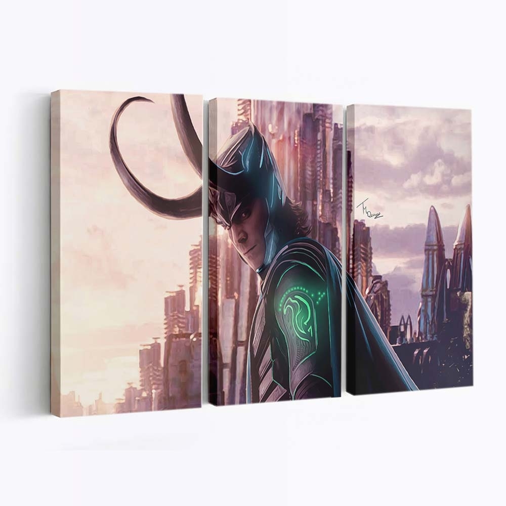 Loki Superschurke Leinwandbild - Wanddeko