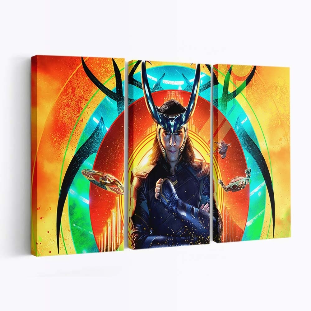Loki Thor Ragnarok Leinwandbild - Wanddeko