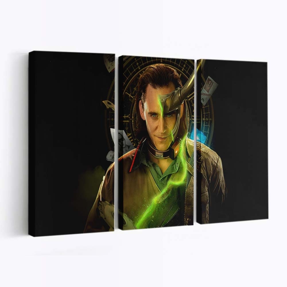 Die vielen Gesichter von Loki Leinwandbild - Wanddeko