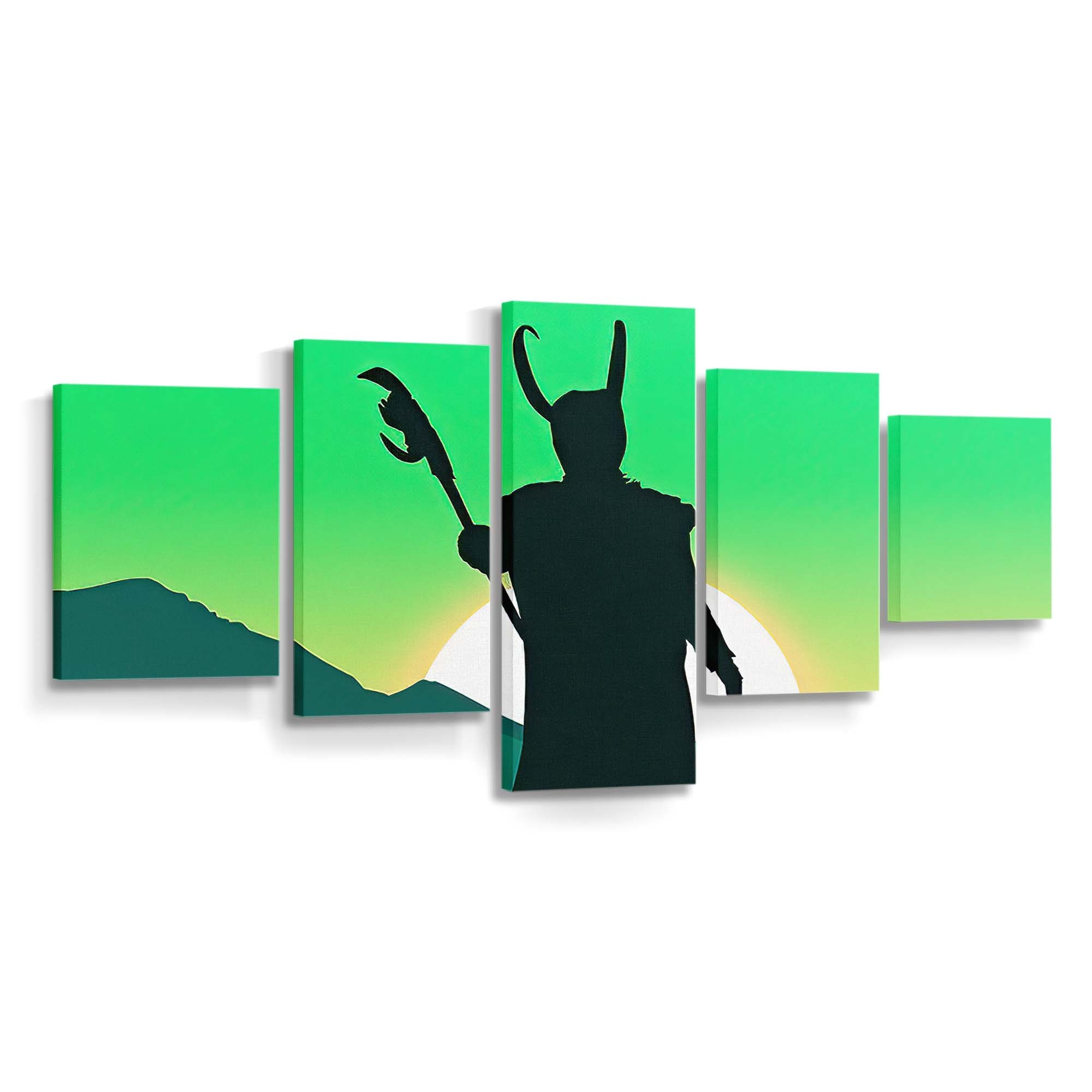 Loki Minimal Art Leinwandbild - Wanddeko