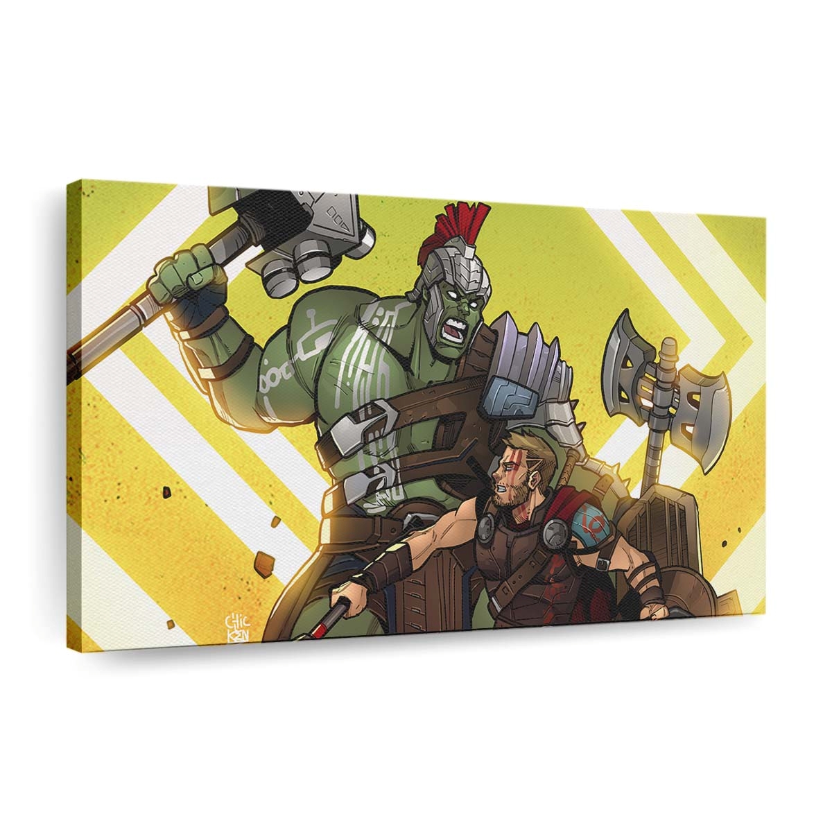 Hulk Vs Thor Art Leinwandbilder | Wanddeko
