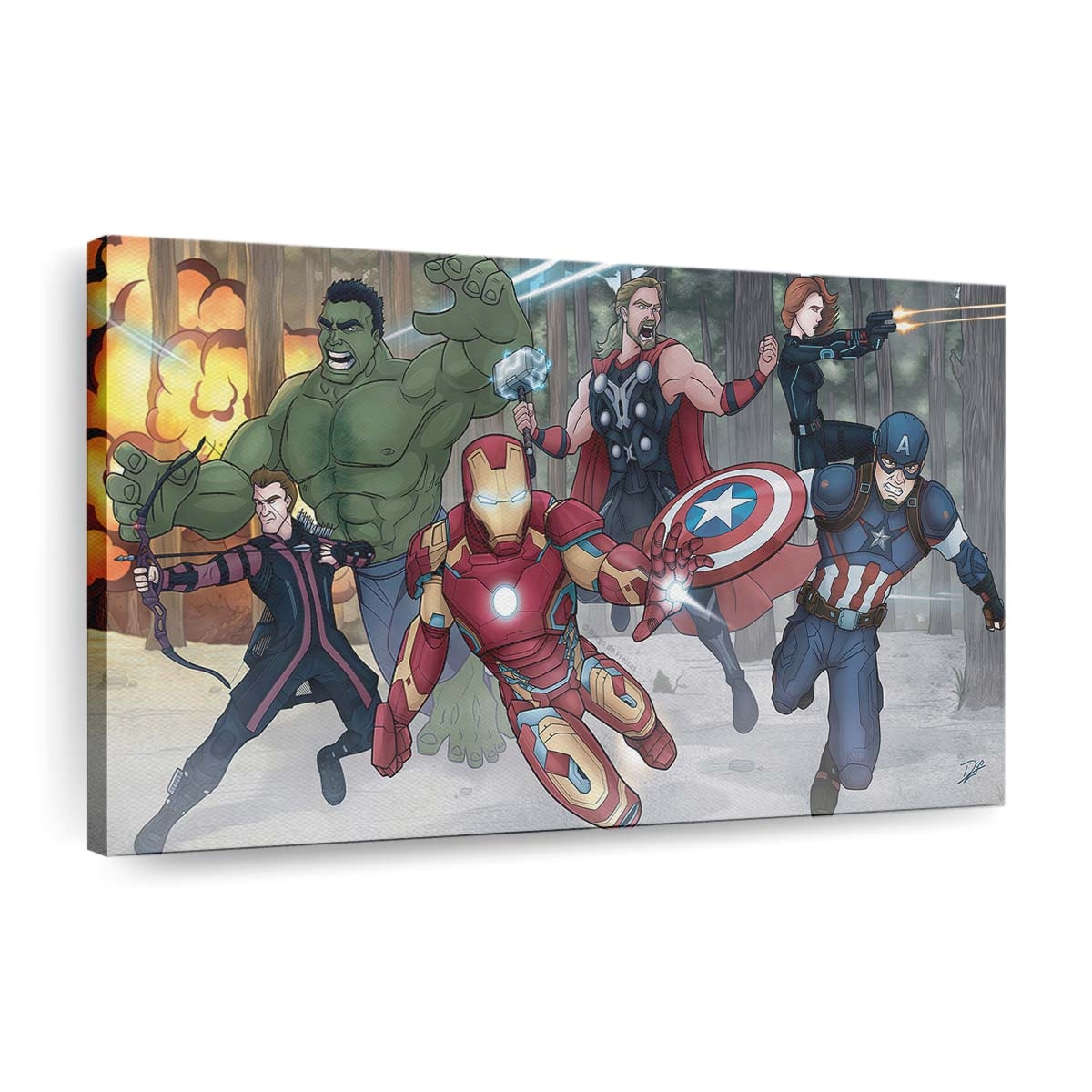 The Avengers Age Of Ultron Battle Scene Fanart Leinwandbilder | Wanddeko