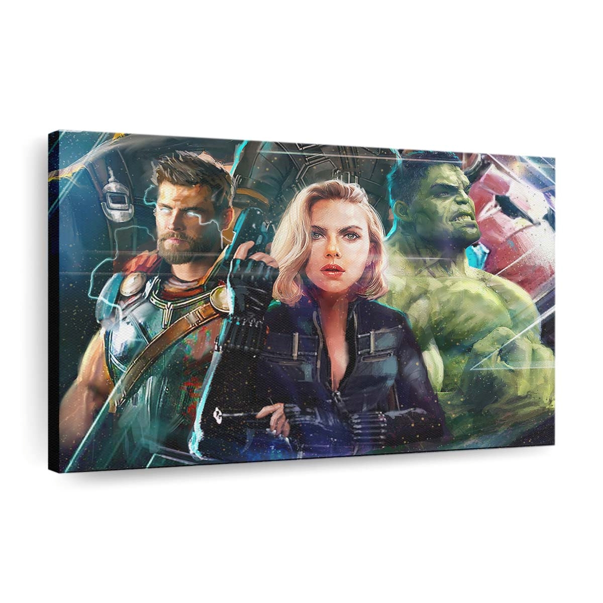 Thor Black Widow Hulk In Avengers Infinity War Artwork 2018 Leinwandbilder | Wanddeko