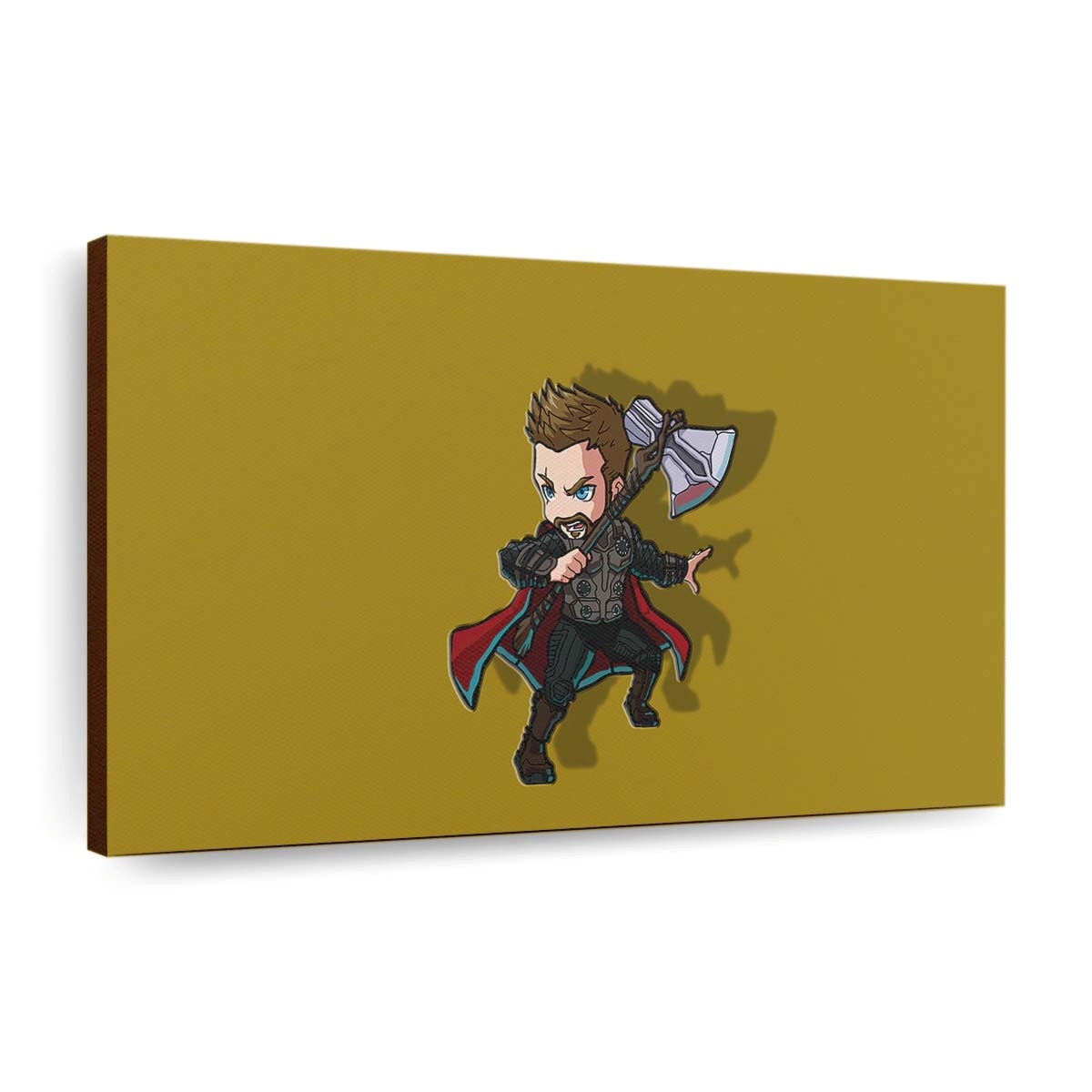 Thor Chibbi Minimal Leinwandbilder | Wanddeko