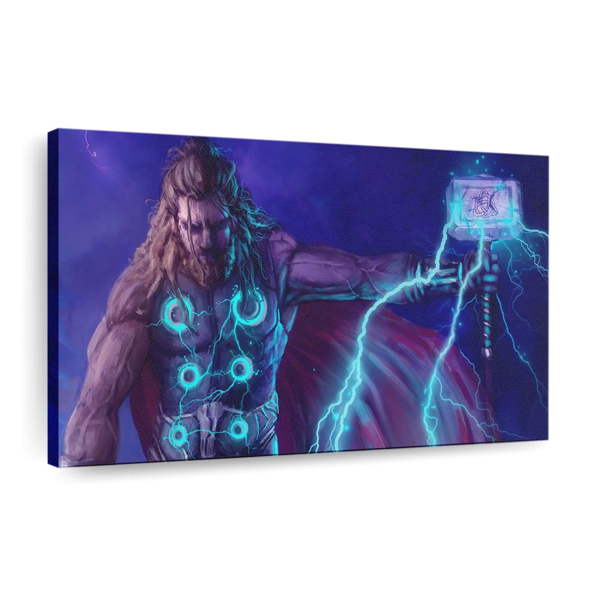 Thor Holding Hammer Leinwandbilder | Wanddeko