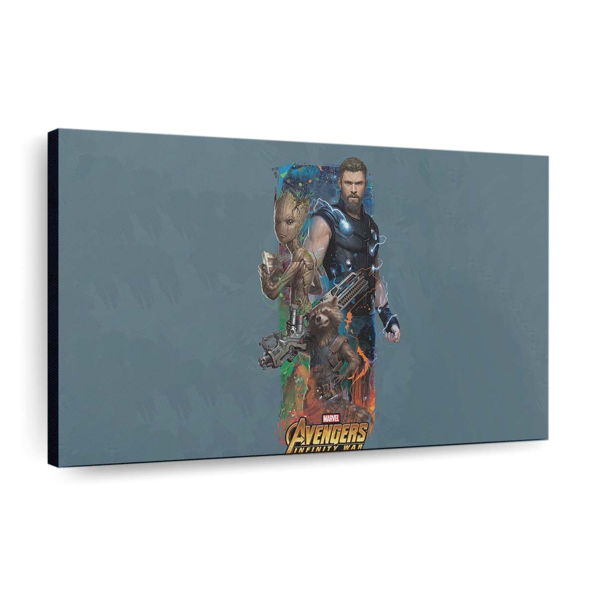Thor Rocket Groot Avengers Infinity War Artwork Leinwandbilder | Wanddeko