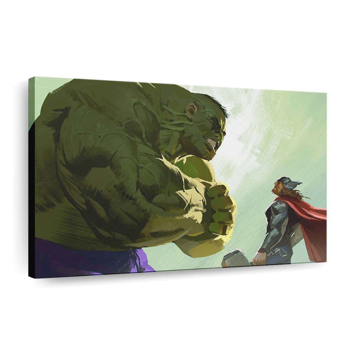 Thor Vs Hulk Artwork Leinwandbilder | Wanddeko