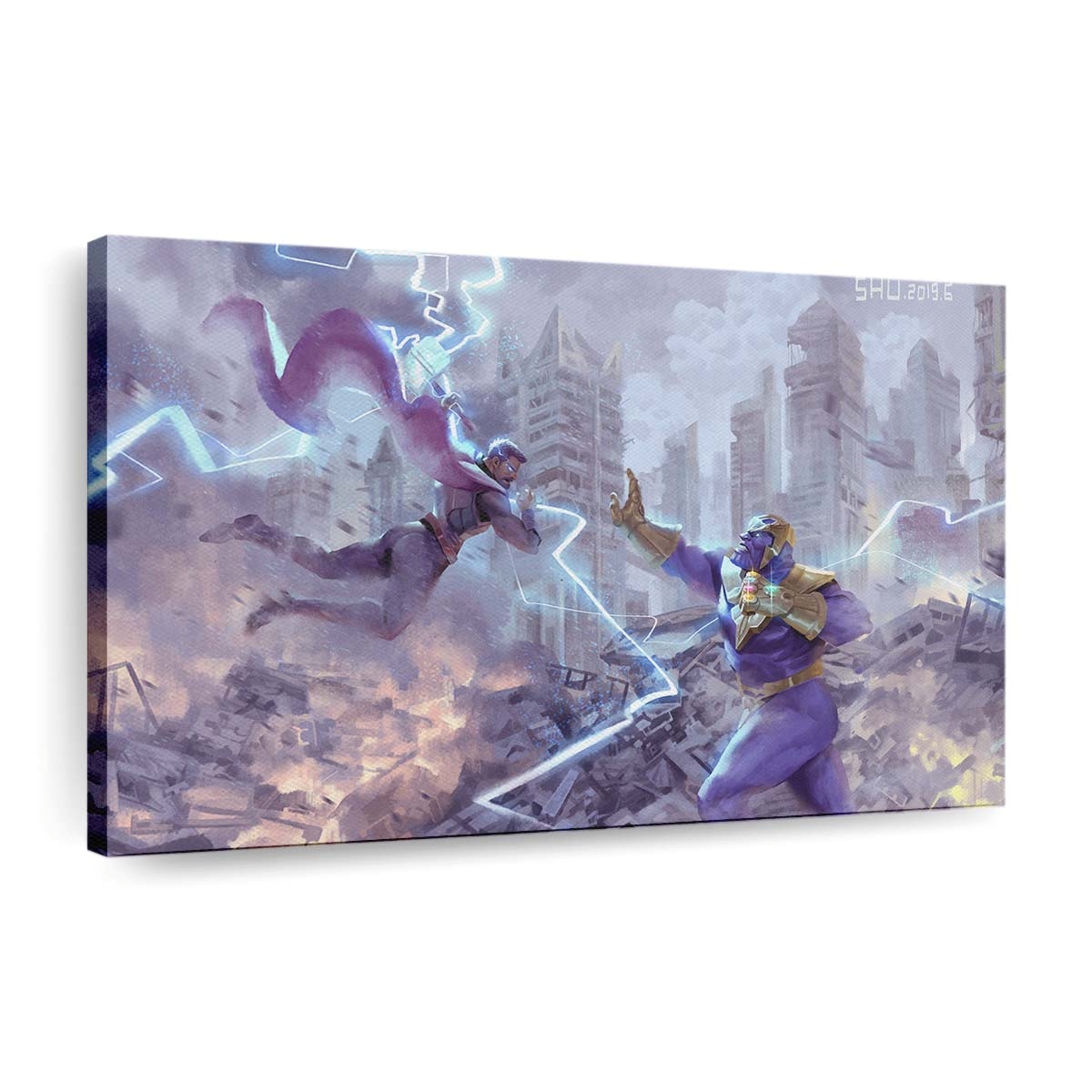 Thor Vs Thanos Art Leinwandbilder | Wanddeko