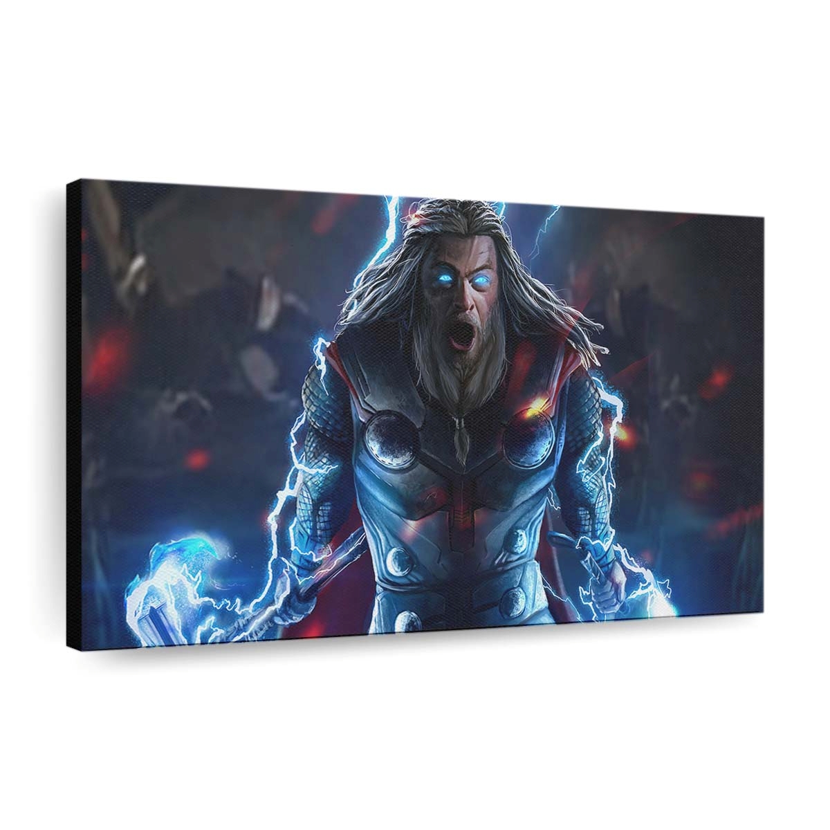 Thor With Mjolnir And Stormbreaker Leinwandbilder | Wanddeko