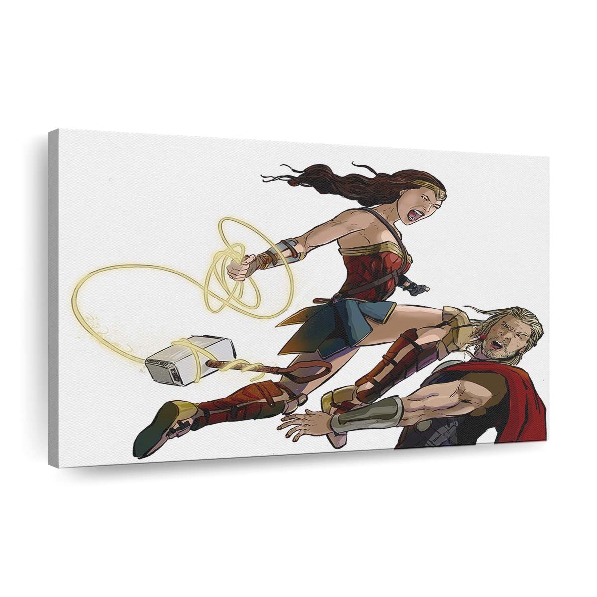 Wonder Woman Defeating Thor Leinwandbilder | Wanddeko