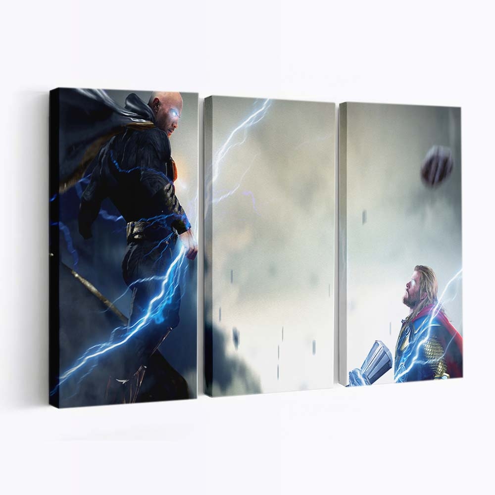 Black Adam Vs Thor Leinwandbilder | Wanddeko Black Adam Vs Thor Leinwandbilder | Wanddeko – Bild 2