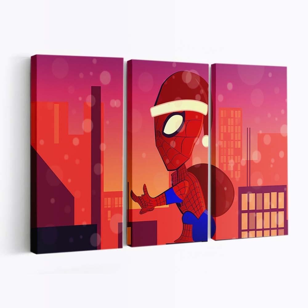 Spiderman Santa Claus Leinwandbilder | Wanddeko