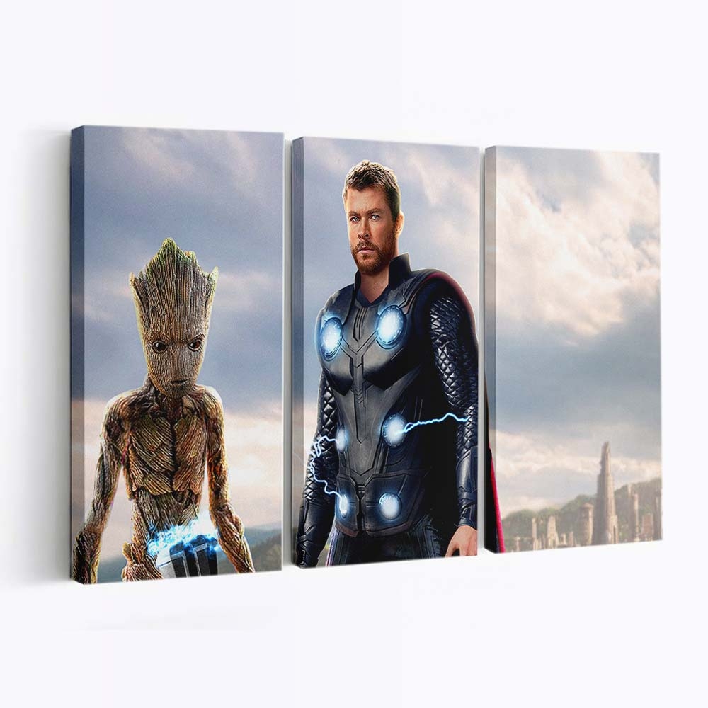 Thor And Groot 2 Leinwandbilder | Wanddeko