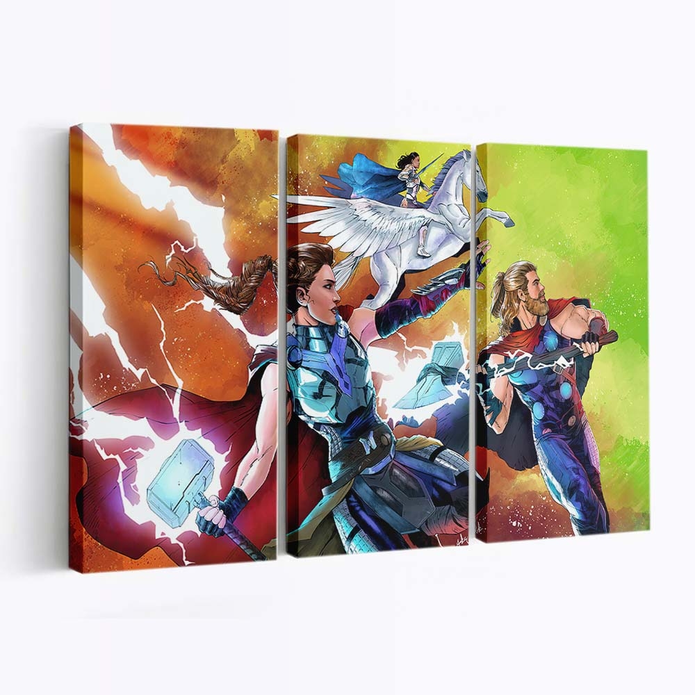 Thor And His Team Leinwandbilder | Wanddeko