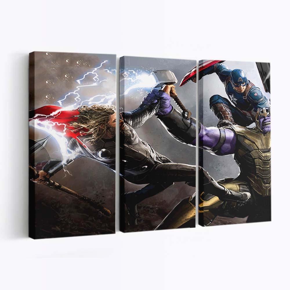 Thor And Thanos Avengers Endgame Leinwandbilder | Wanddeko