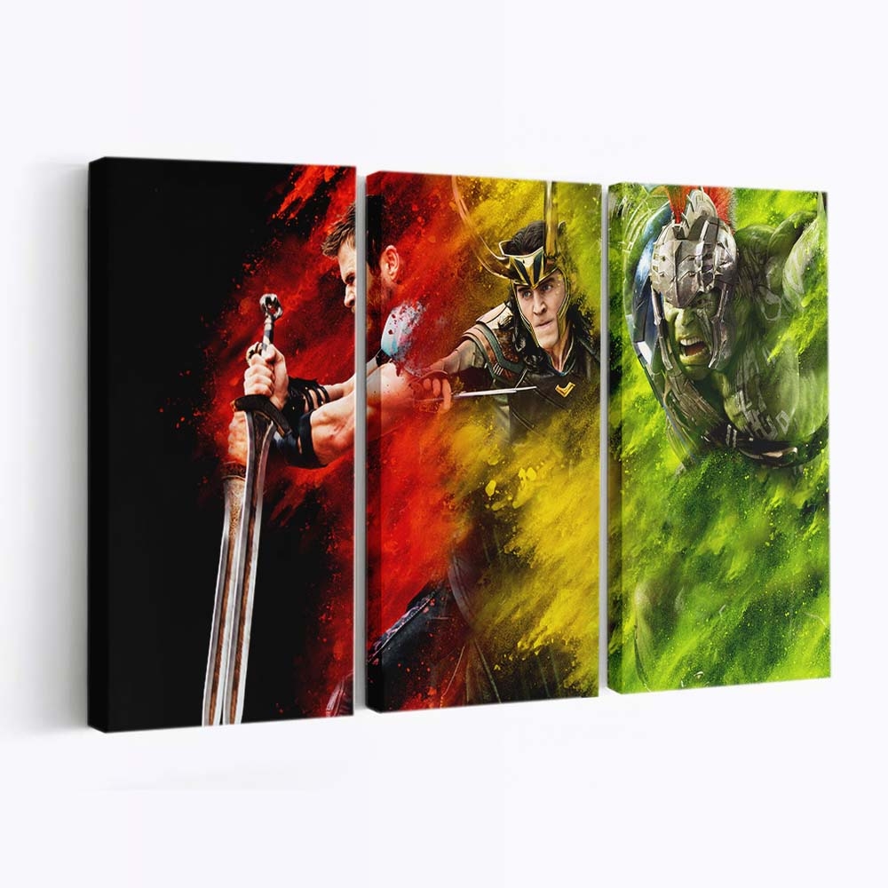 Thor Loki Hulk Thor Ragnarok Leinwandbilder | Wanddeko