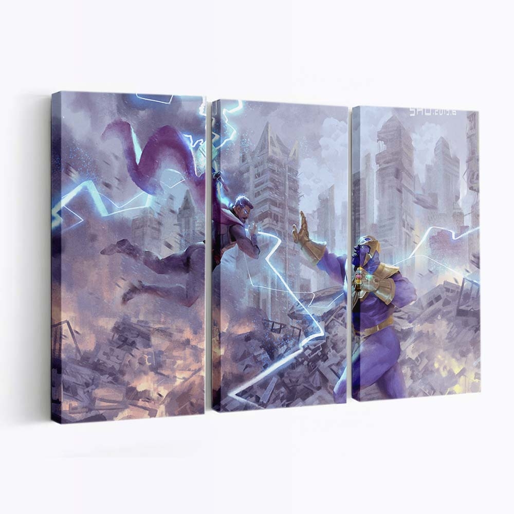 Thor Vs Thanos Art Leinwandbilder | Wanddeko