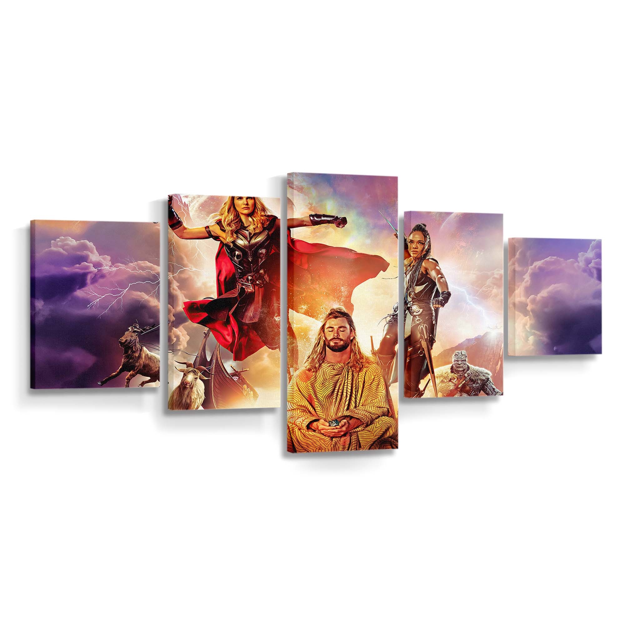 2022 Thor Love And Thunder 3 Leinwandbilder | Wanddeko Thor Leinwandbild