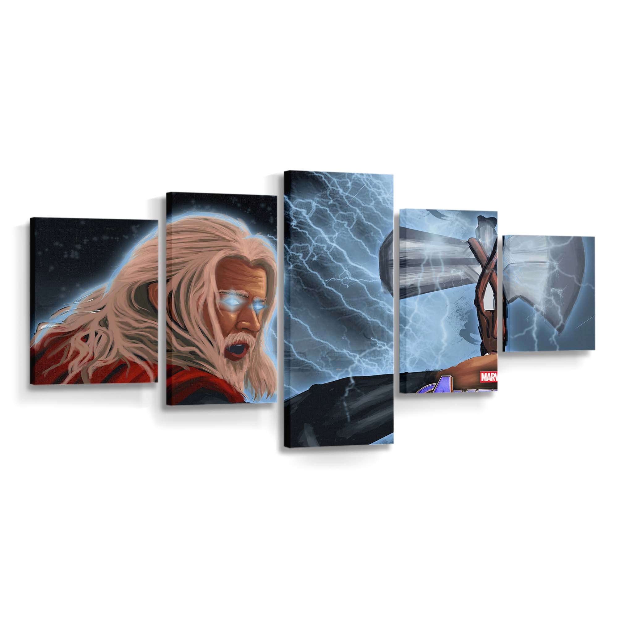 Bearded Thor Avengers Endgame Leinwandbilder | Wanddeko Thor Leinwandbild