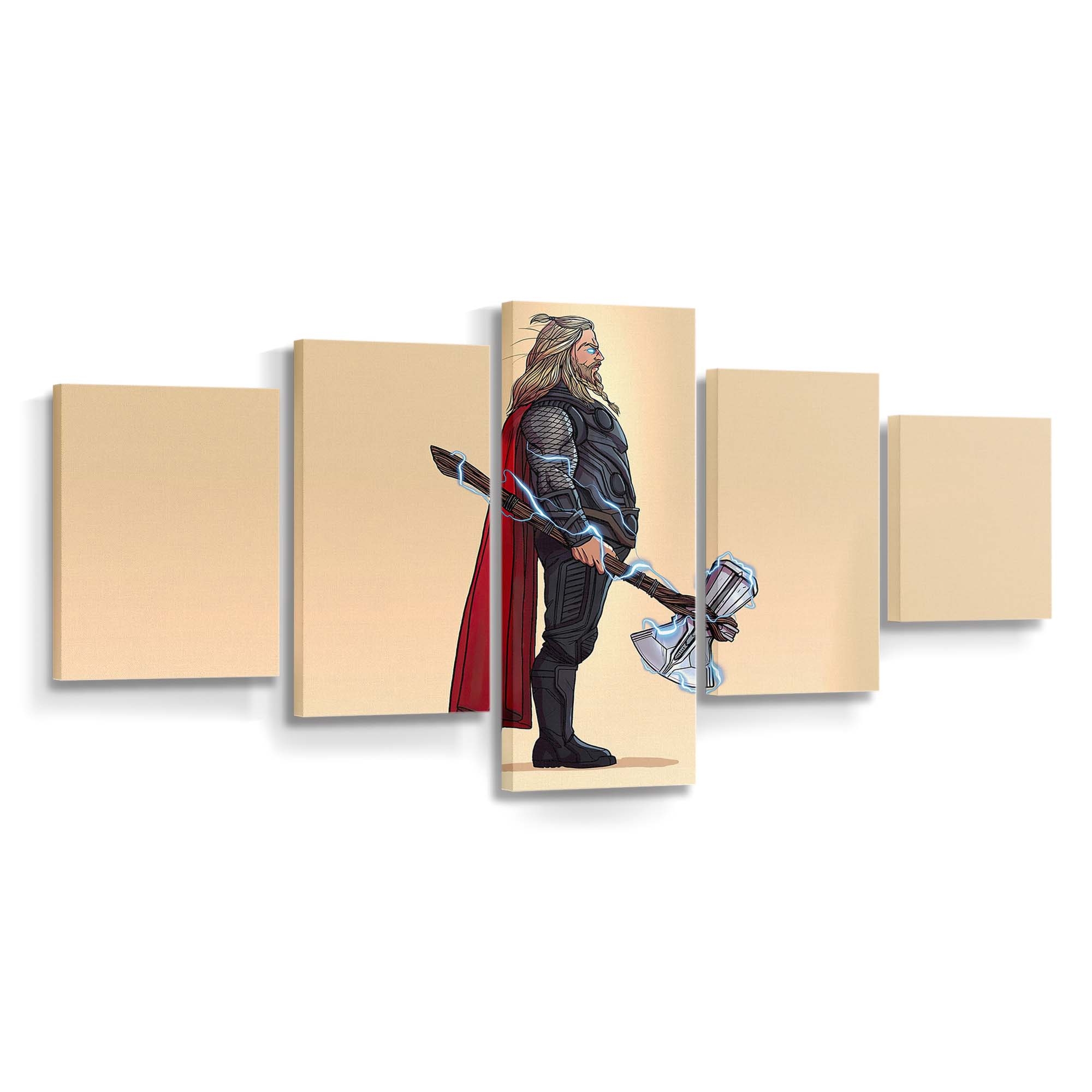Fat Thor Minimalism Leinwandbilder | Wanddeko Thor Leinwandbild