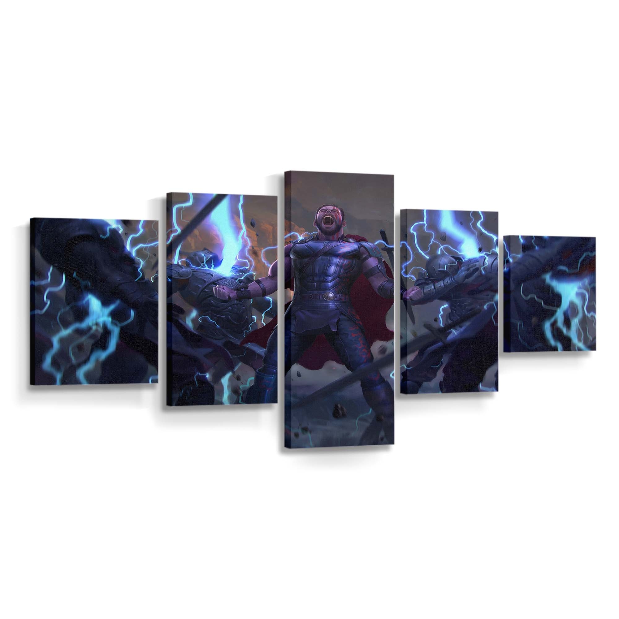 God Of Thunder Artwork Leinwandbilder | Wanddeko Thor Leinwandbild