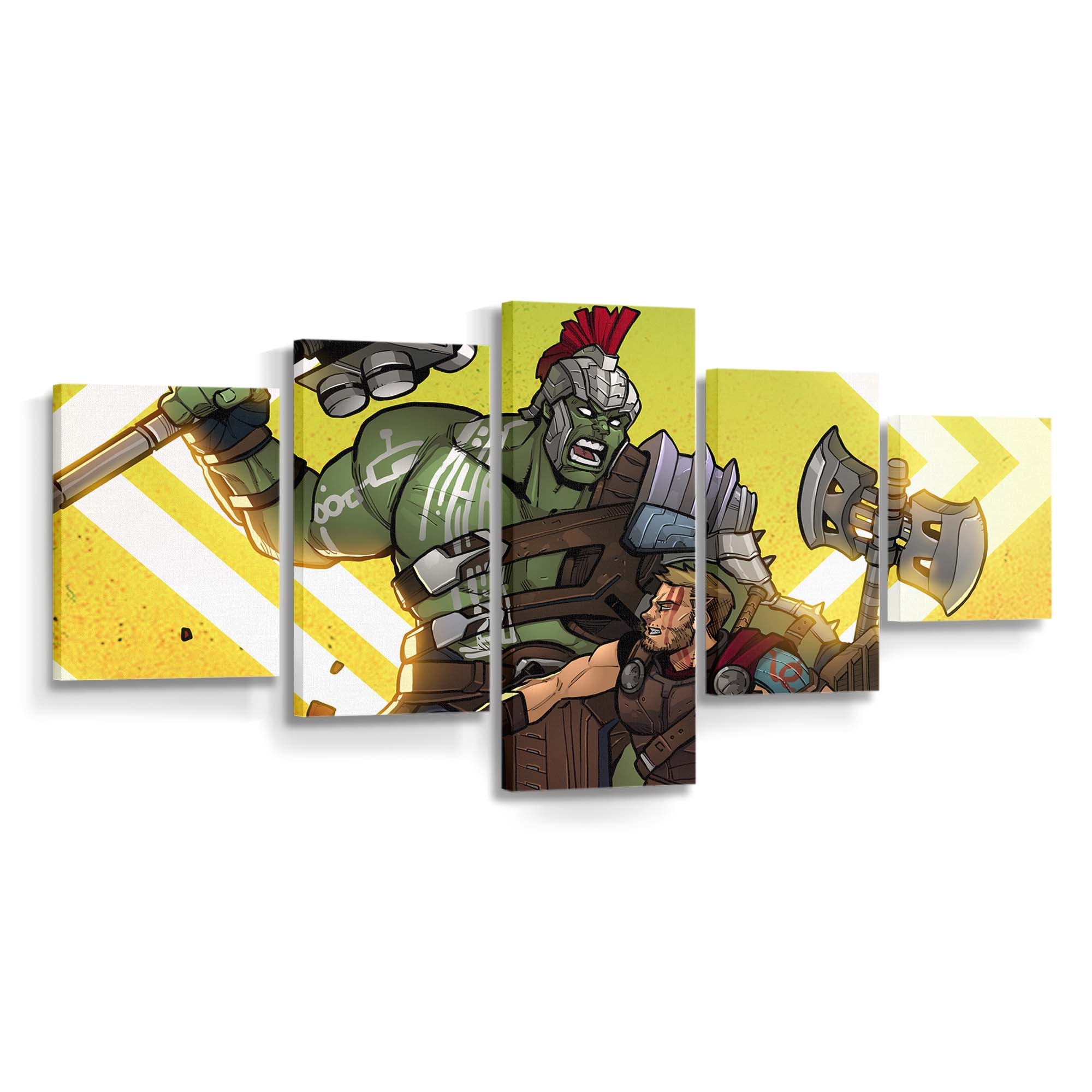 Hulk Vs Thor Art Leinwandbilder | Wanddeko Thor Leinwandbild