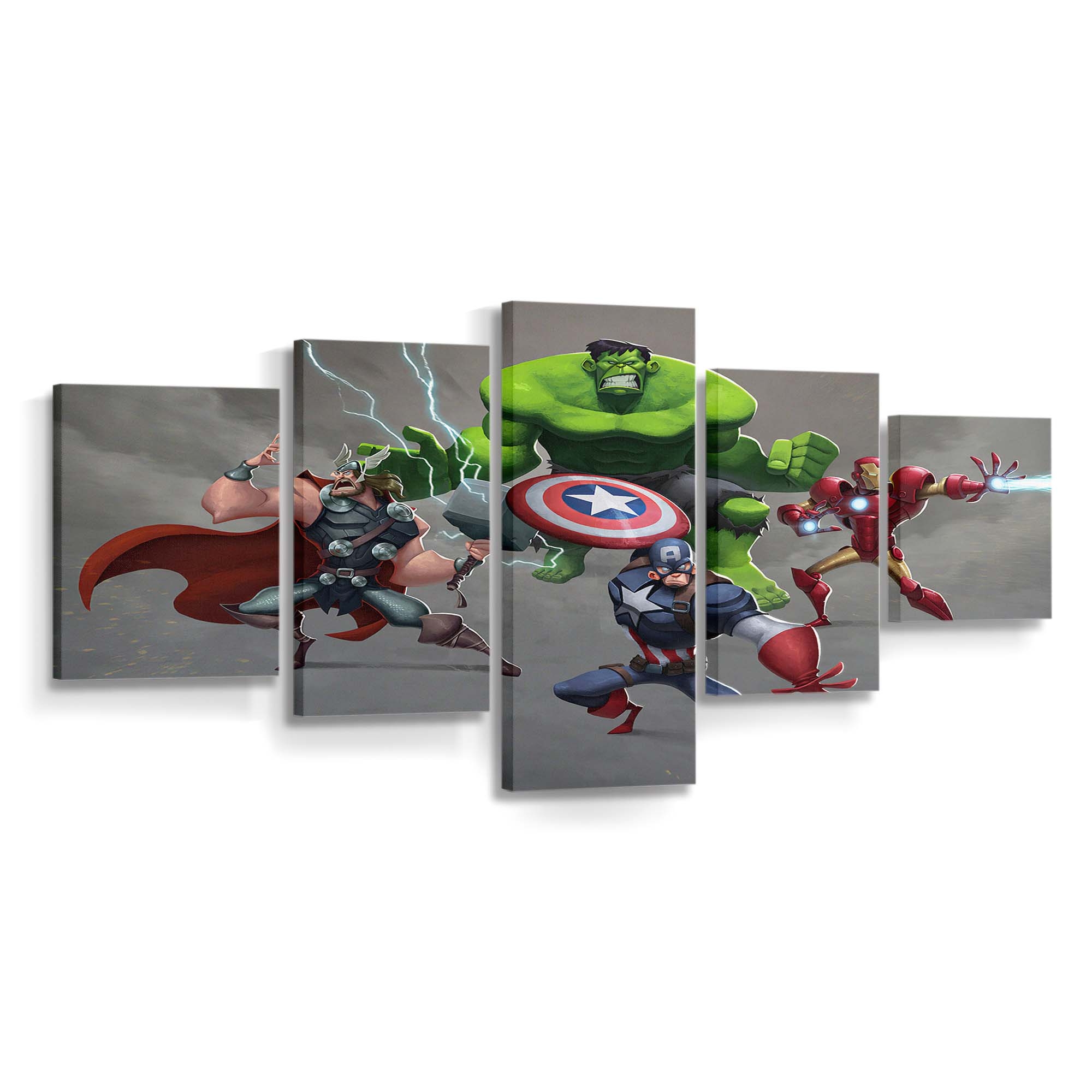 Mini Superheroesart Leinwandbilder | Wanddeko Thor Leinwandbild