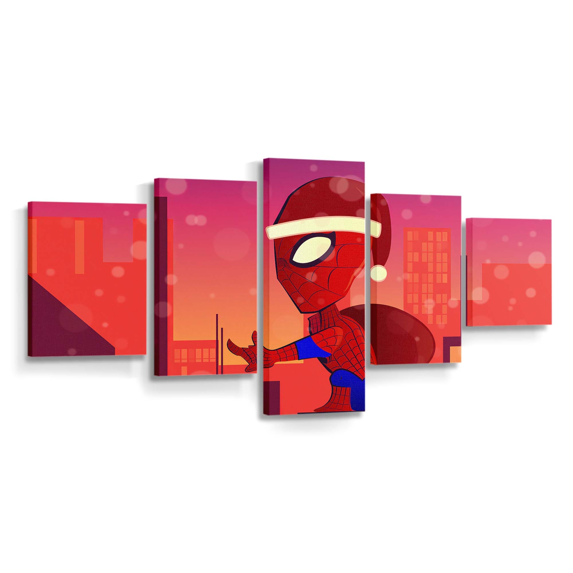 Spiderman Santa Claus Leinwandbilder | Wanddeko Thor Leinwandbild