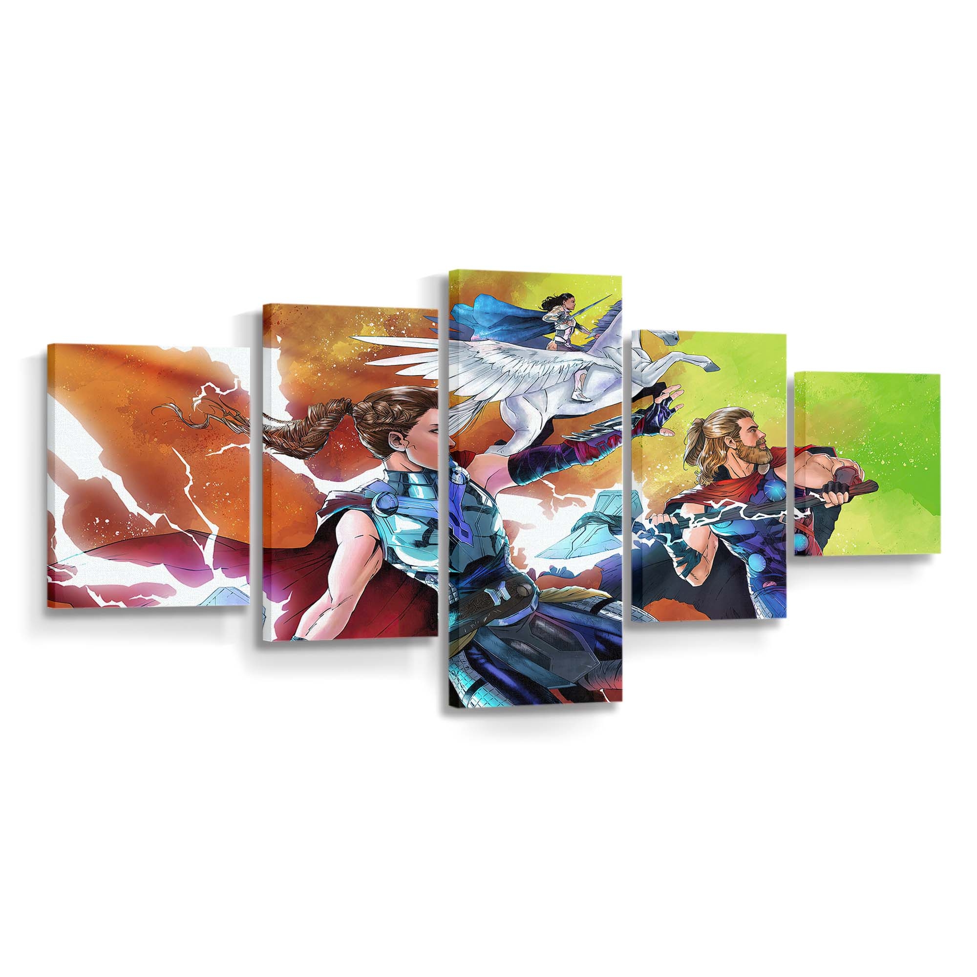 Thor And His Team Leinwandbilder | Wanddeko Thor Leinwandbild