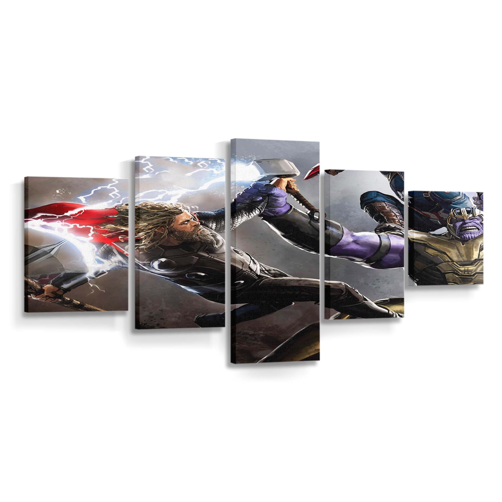 Thor And Thanos Avengers Endgame Leinwandbilder | Wanddeko Thor Leinwandbild