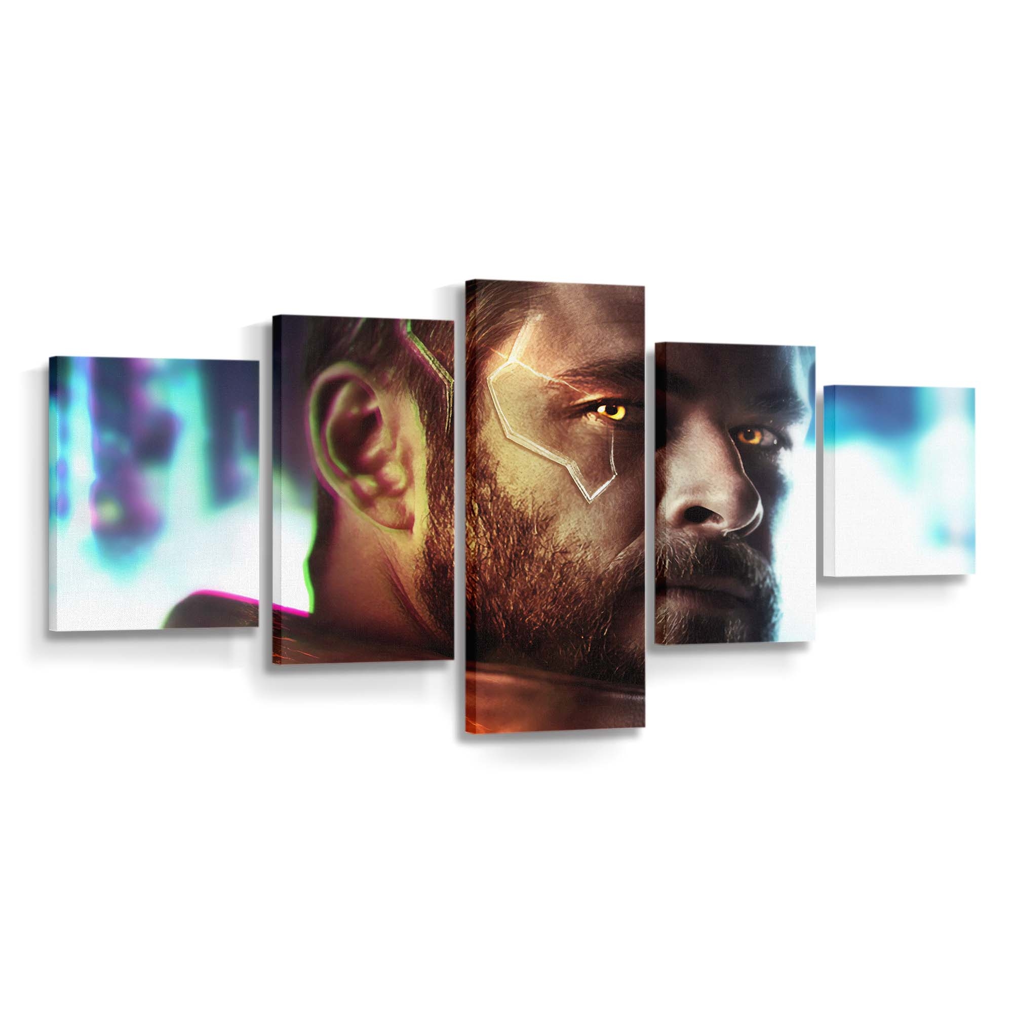 Thor Cyberpunk 2077 2 Leinwandbilder | Wanddeko Thor Leinwandbild