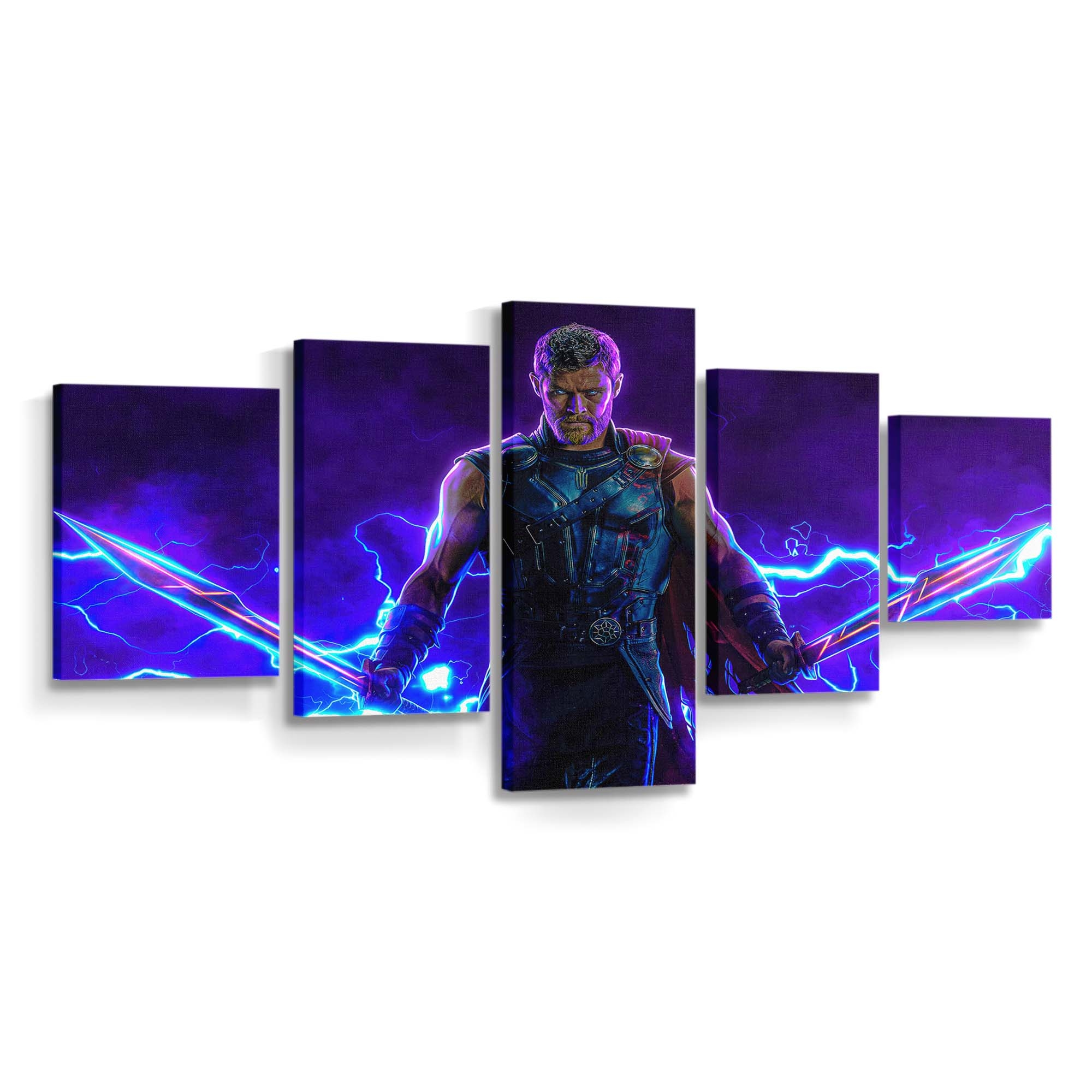 Thor Electrifying Fury The Lightning Strike Leinwandbilder | Wanddeko Thor Leinwandbild
