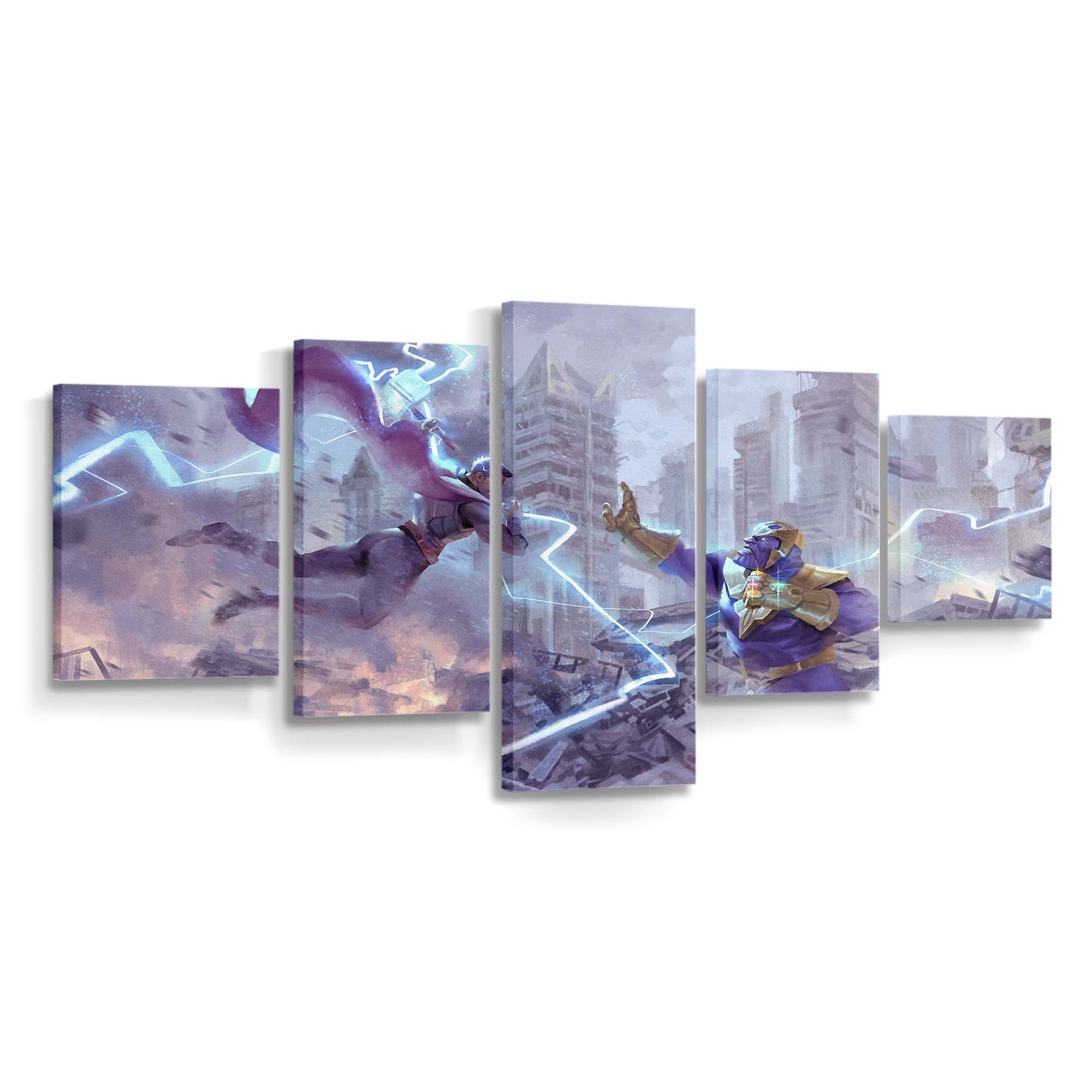 Thor Vs Thanos Art Leinwandbilder | Wanddeko Thor Leinwandbild