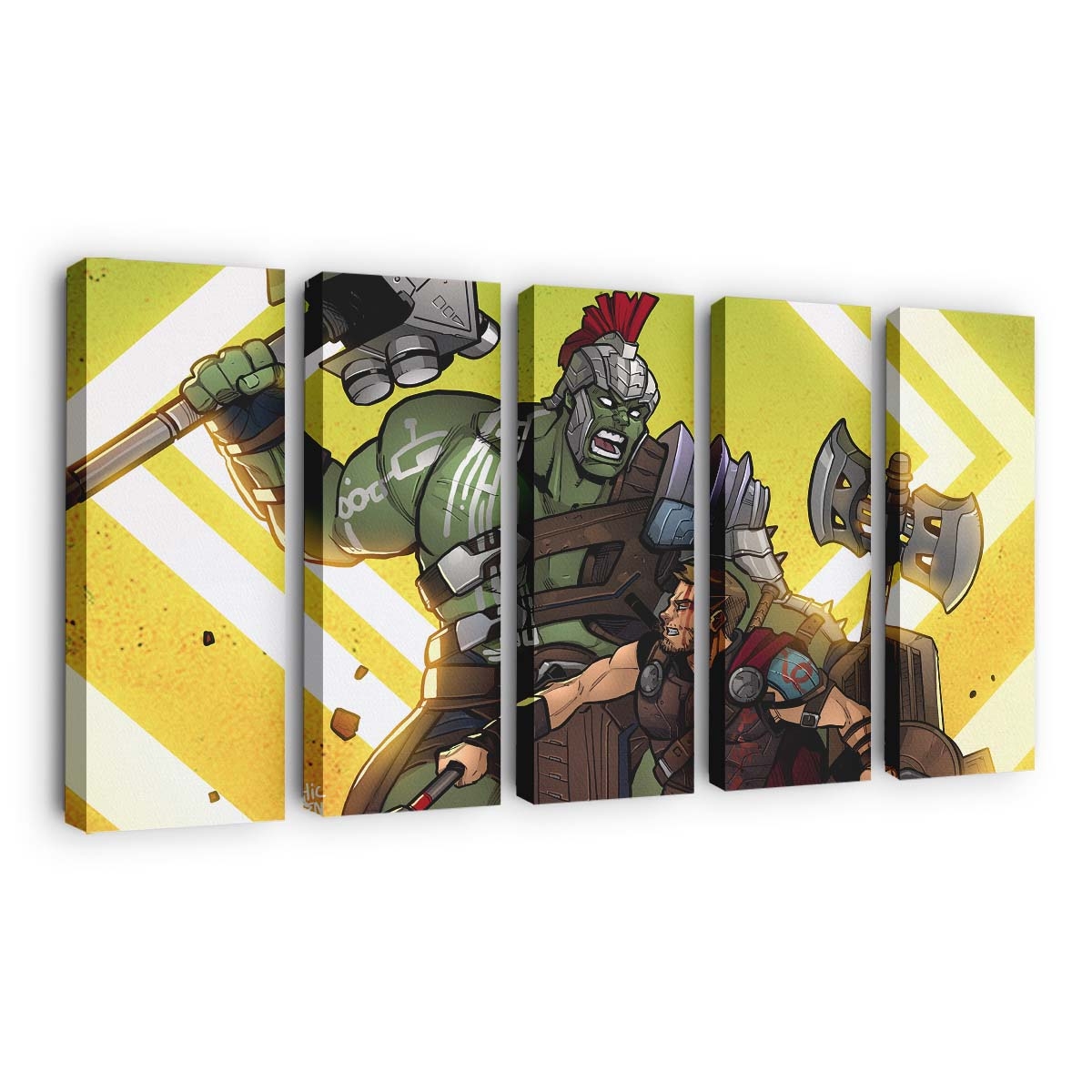 Hulk Vs Thor Art Leinwandbilder | Wanddeko