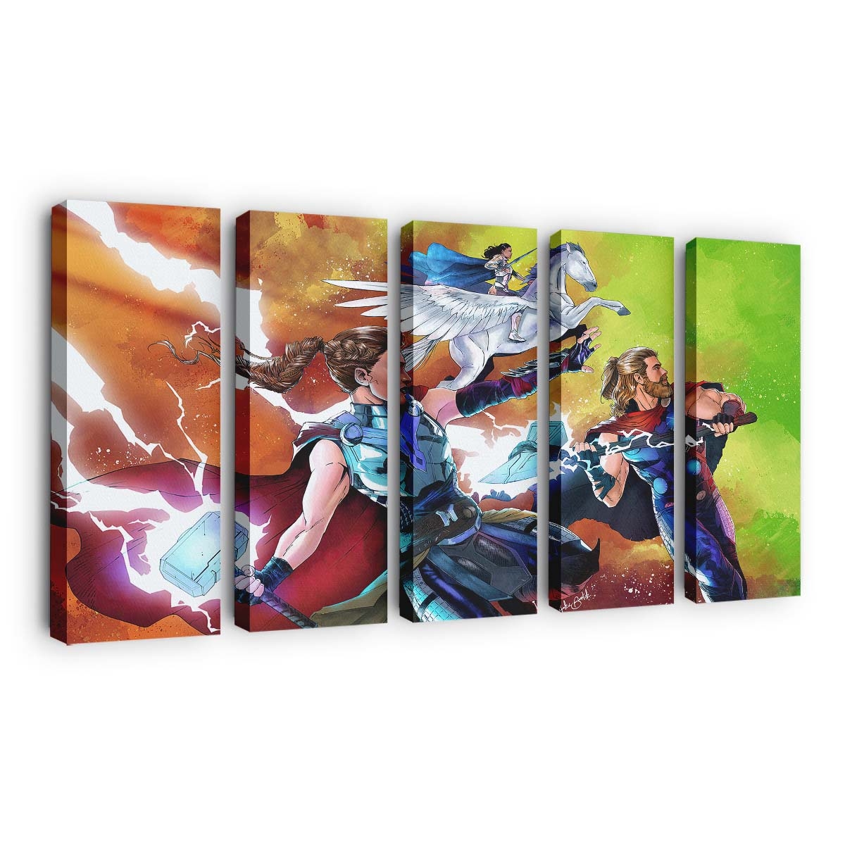Thor And His Team Leinwandbilder | Wanddeko