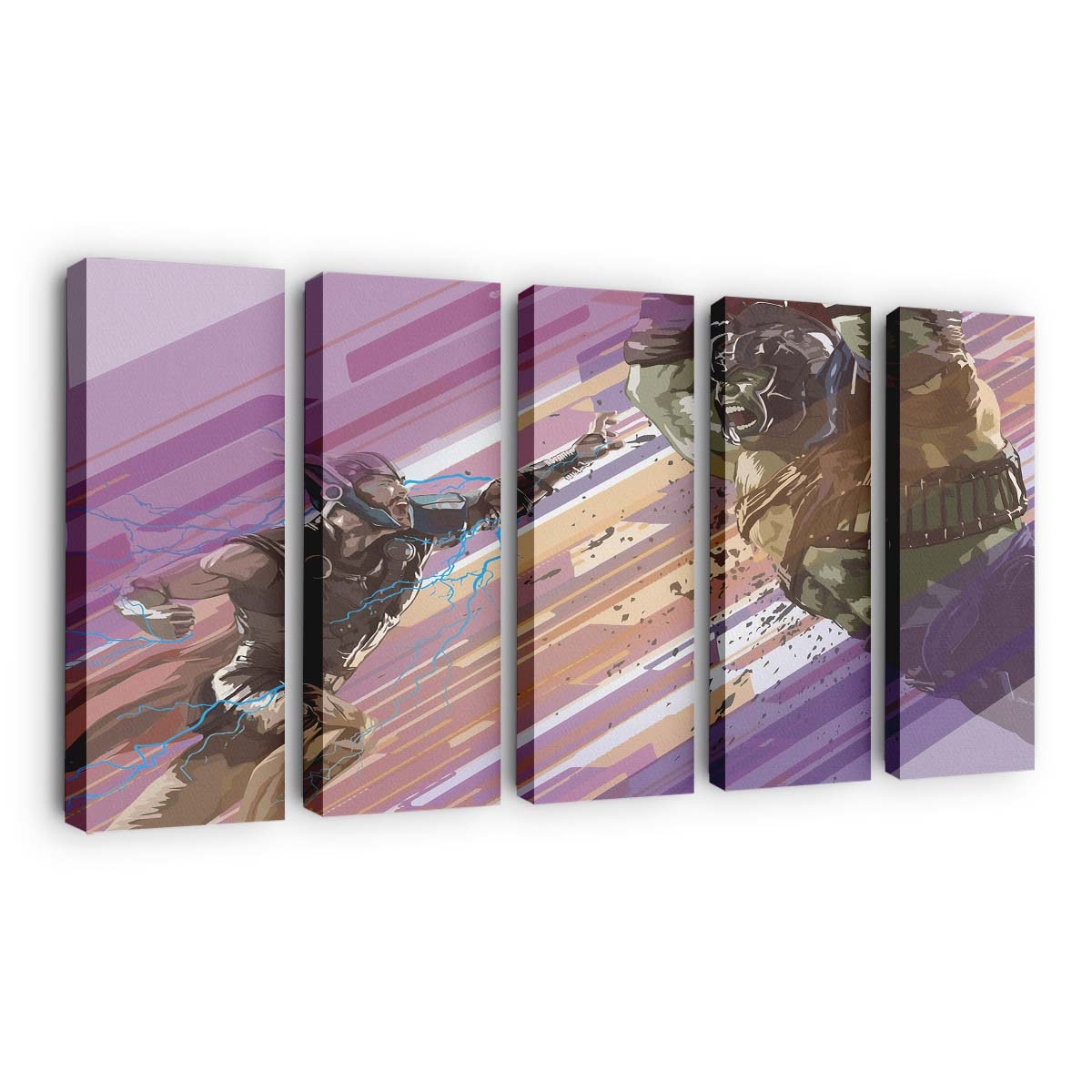 Thor And Hulk Art Leinwandbilder | Wanddeko