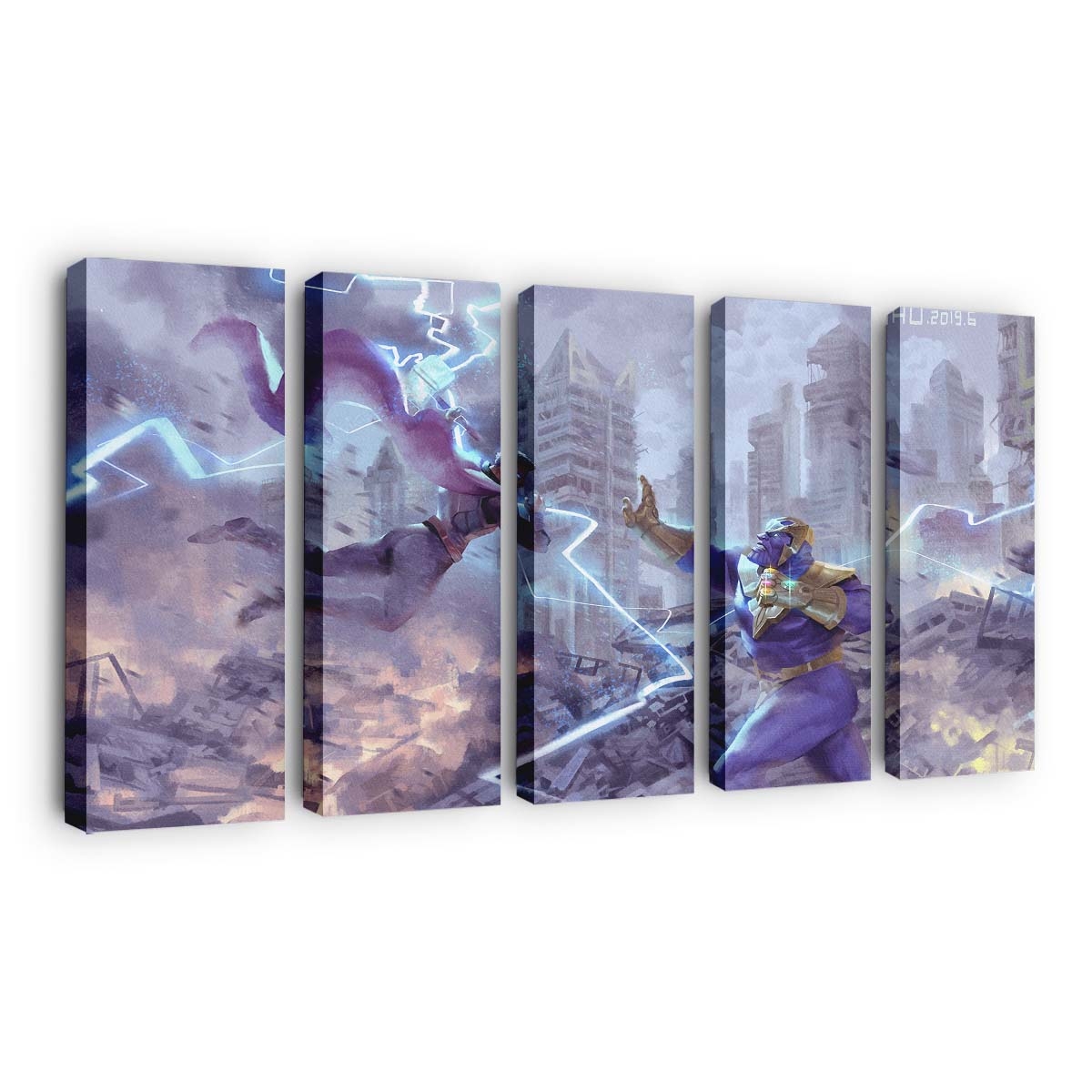 Thor Vs Thanos Art Leinwandbilder | Wanddeko